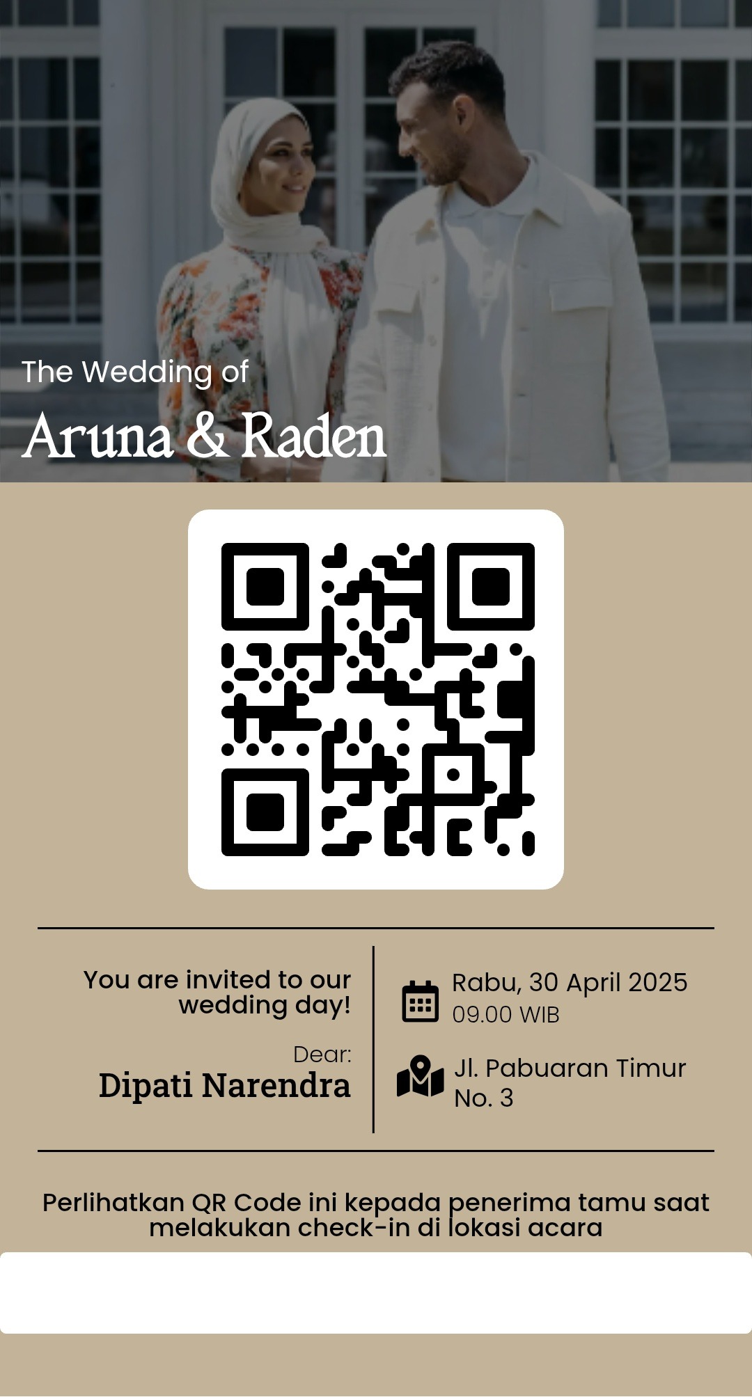 Kartu Undangan Cokelat