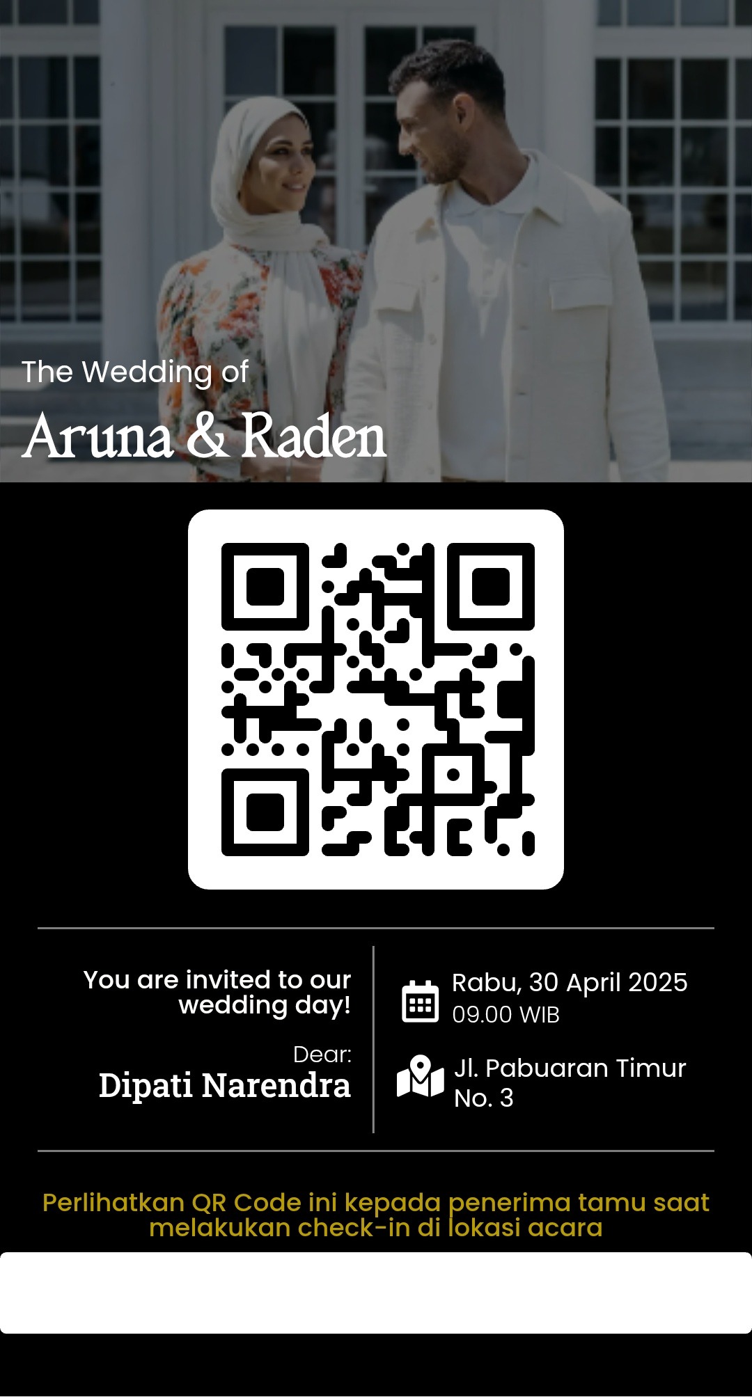 Kartu Undangan Hitam