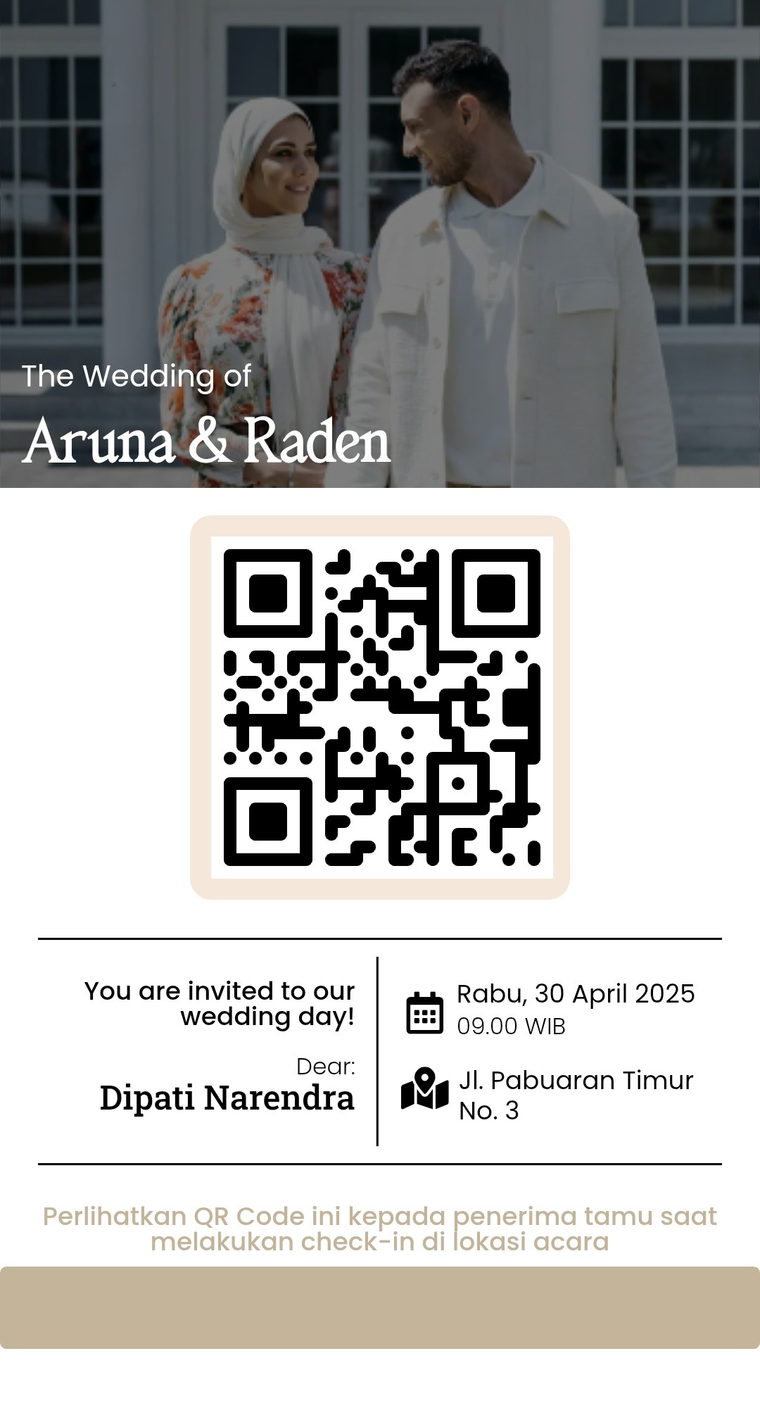 Kartu Undangan Putih